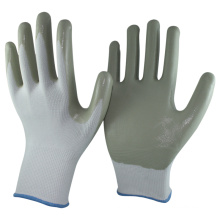 NMSAFETY blanc doublure gants de travail de main en nitrile gris